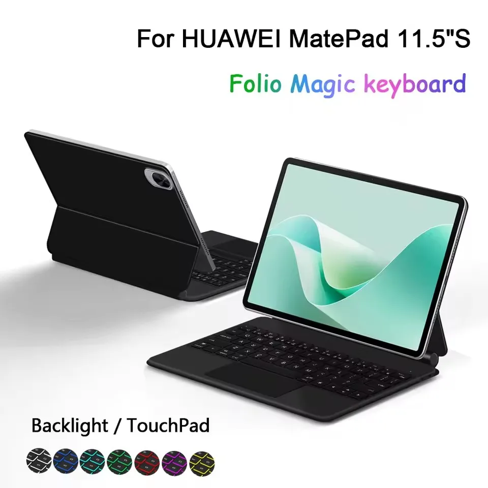 Folio Magic Keyboard For HUAWEI MatePad 11.5S 11.5"S Case Portuguese Spanish French Russian Arabic German Smart Keyboard