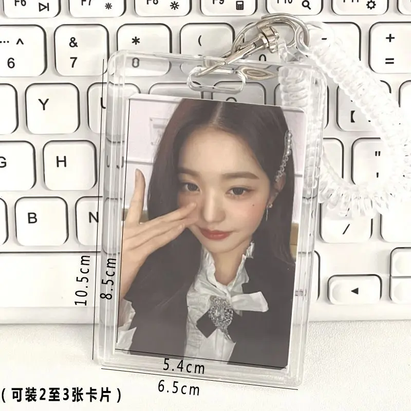 Chic Crystal Photocard Holder with Multifunctional Display and Protective Case Pendant