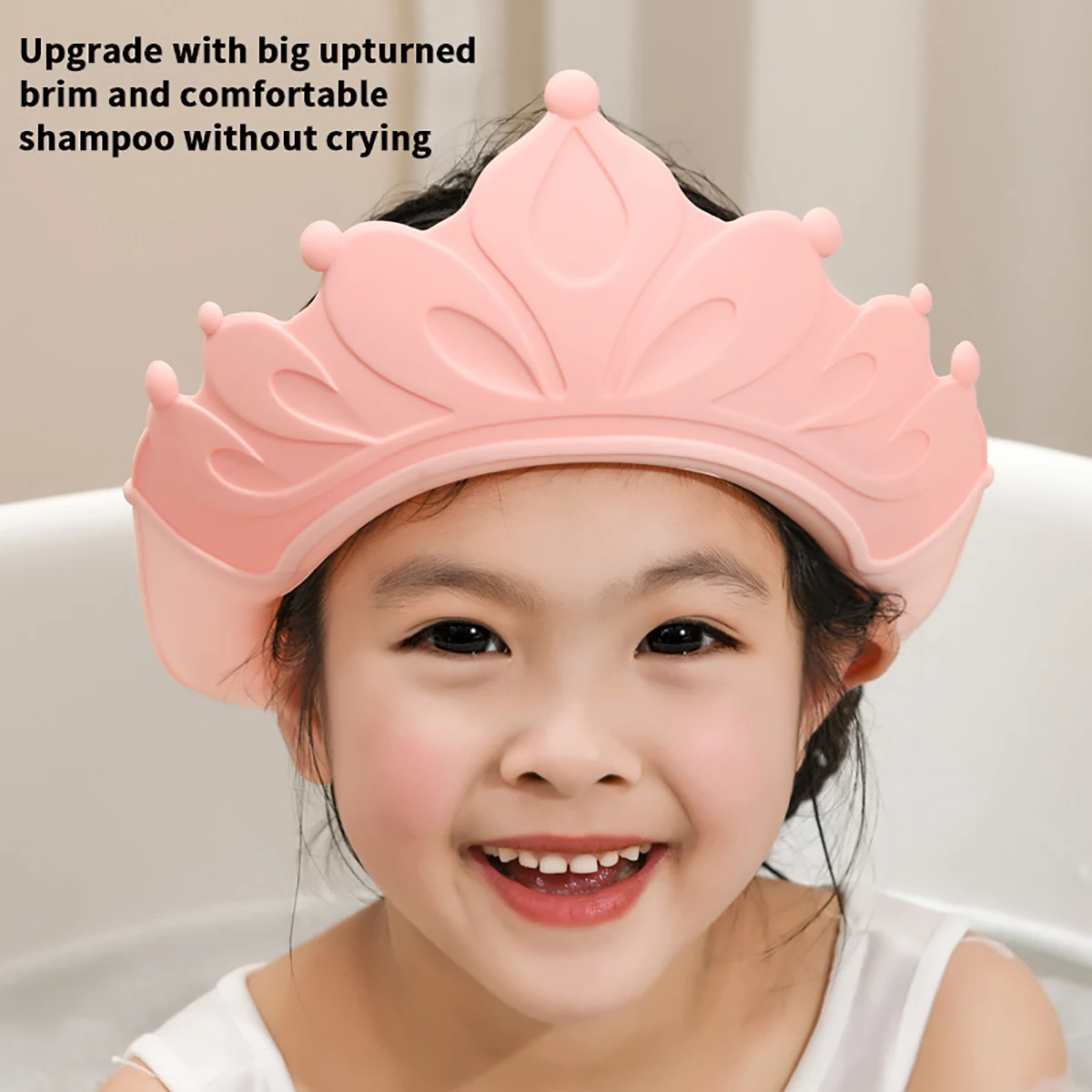 Baby shampoo cap Waterproof ear protector Children's water shield Silicone shower crown
