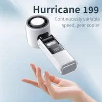 Ventilateur portable à main avec refroidisseur de glace, rechargeable par USB, ventilateurs de poche, design pliable, écran LED, vitesse du vent réglable, ventilateur de refroidissement 6