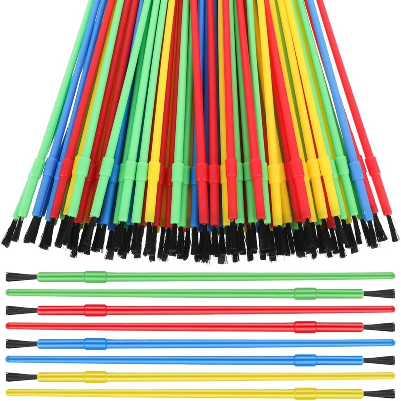 100 Pieces Paint Brush Bulk Plastic Paint Brush Set Oil Painting Watercolor Classroom Supplies Arts And Crafts