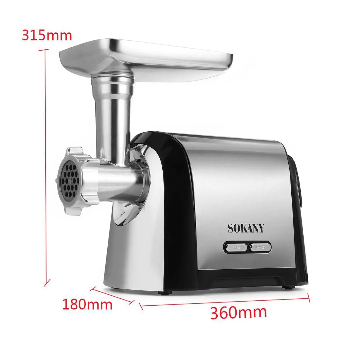Electric Meat Grinder, Heavy Duty Meat Mincer Sausage Stuffer Machine, 3200W Stainless Steel Food Grinder Stand Mixers 6