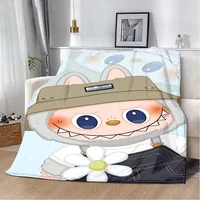 Cute Cartoon Labubu Printed Blanket Picnic Blankets Warm Blanket Soft and Comfortable Blanket Home Travel Birthday Gift 1
