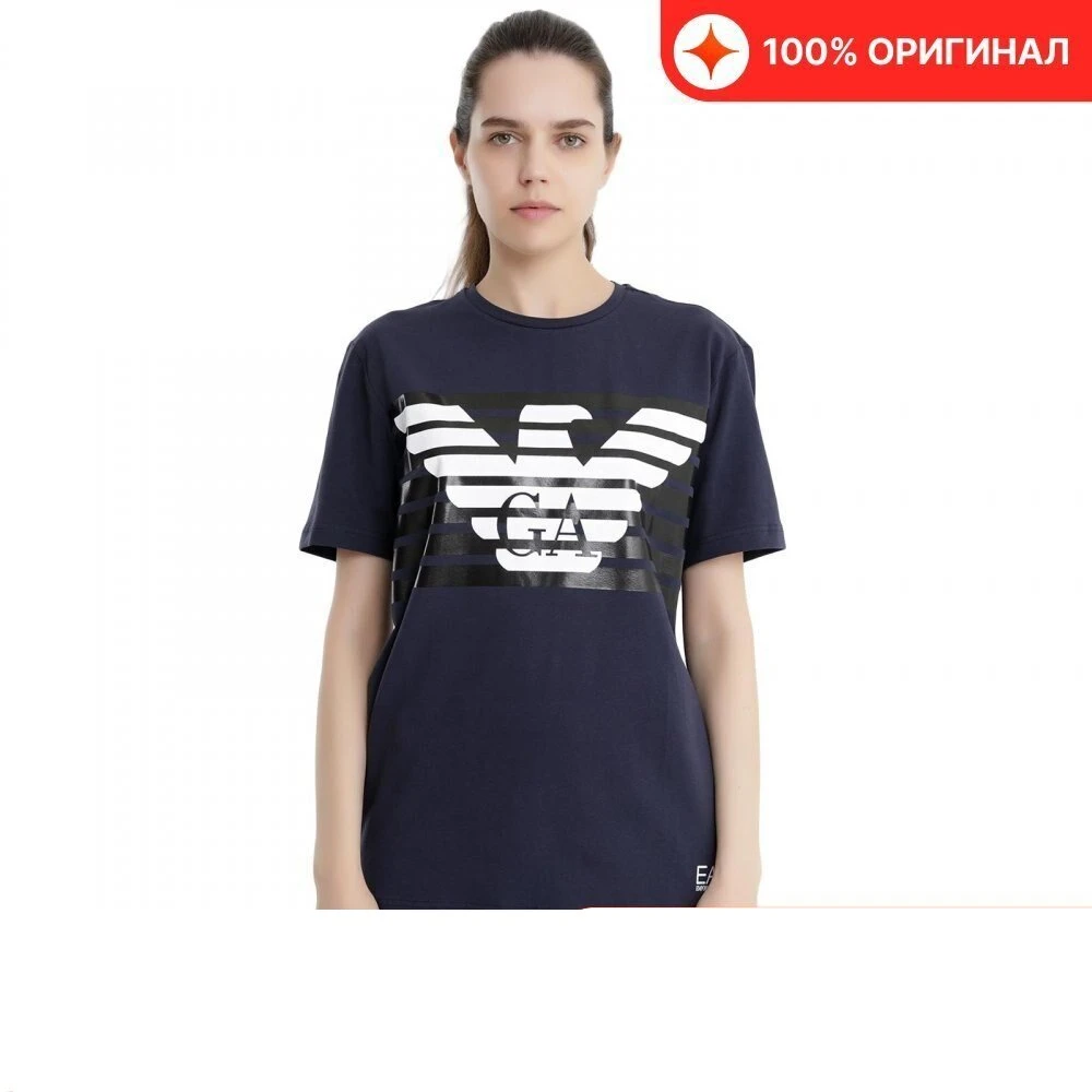 Camiseta para actividades al aire EA7 Emporio 3lpt60 pj3nz camiseta azul (US:XXL) mujer ropa deportiva de mujer ropa de Golf pantalones cortos Camisetas Mujer Pantalones cortos para mujer