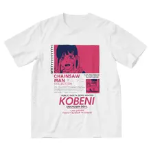 

Chainsaw Man T-Shirt Men Fashion Tshirts Emo Clothes Kobeni Higashiyama Anime Manga Tshirt Cotton Tees Top Graphic Clothing