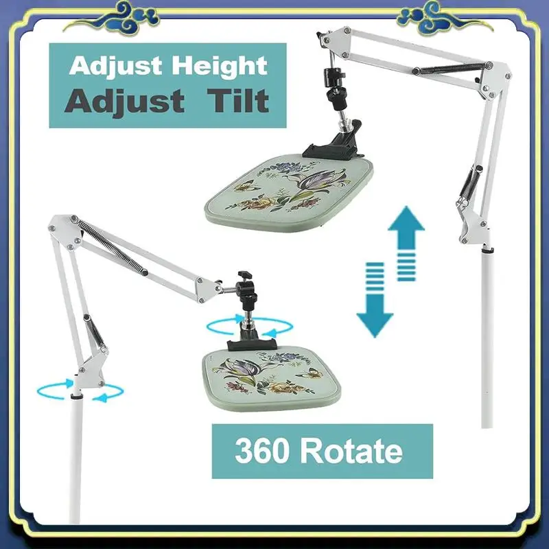 Latest Embroidery Hoop Holder Lap Stand- Cross Stitch Holder Stand Metal Embroidery Stand Adjust For Hoops