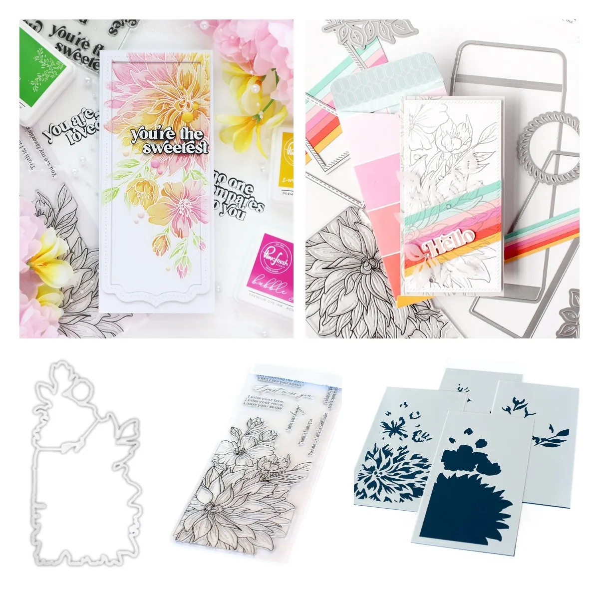 

Beautiful Flowers Stencil And Stamps Metal Cutting Dies For DIY Scrapbooking Crafts Dies Cut Stencils Maker Photo Album Template