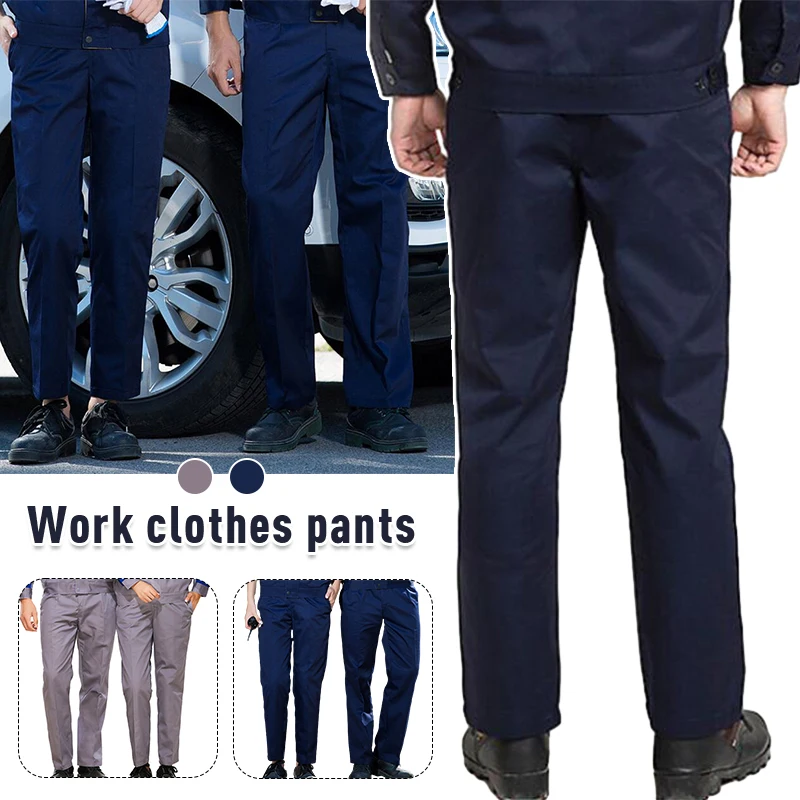 

Men's Labor Protection Worker Trouser Work Uniform Workshop Factory Cargo Clothes Pants Kitchen Catering Chef Trouser S-4XL