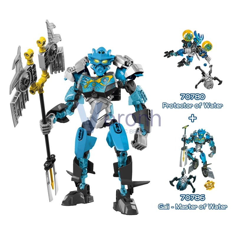 Bionicle Warriors Baustein Lewa Jungle Protector Gali Wasser Uniter Master Anime Action Schädel Figuren Sammlung Ziegel Spielzeug – Detail 3