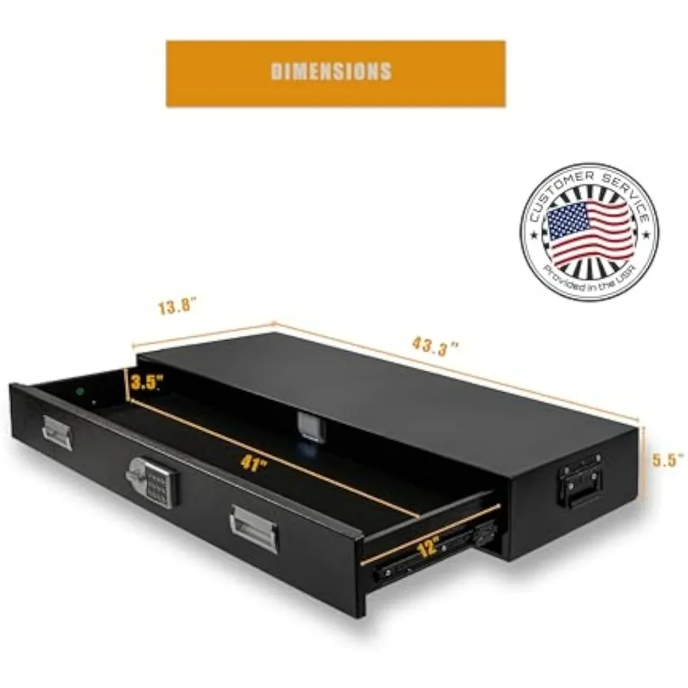 Under Bed Gun Safen ,Car Trunk Gun Storage,Long Rifle Safes for Home AR Rifle and Pistols, Horizontal and Vertical Gun Safe 2