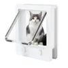 Pet Supplies ABS Plastic Cat Flap Door with 4 Way Locking Weatherproof Security Flap Door Pet Exterior Pet Door Outdoor 3