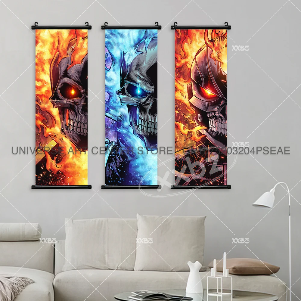 Ghost Rider poster Marvel Spotlight Wall Art Johnny Blaze Scrolls Pictures  Johnny Ketch Hanging Painting petty toilette Home Decor - AliExpress, image size:1000x1000