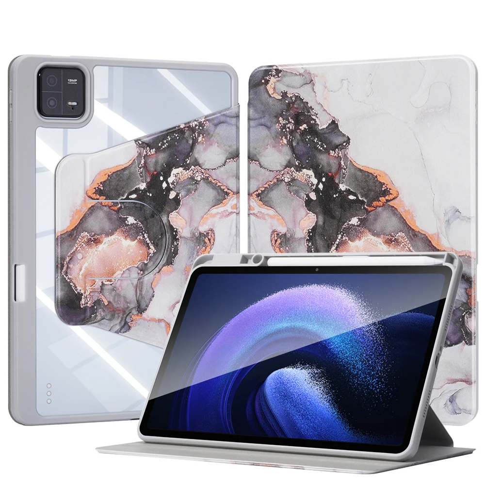Universal 360° Rotation Tablet Case with Pen Slot - 12.4 TPU Protective Cover