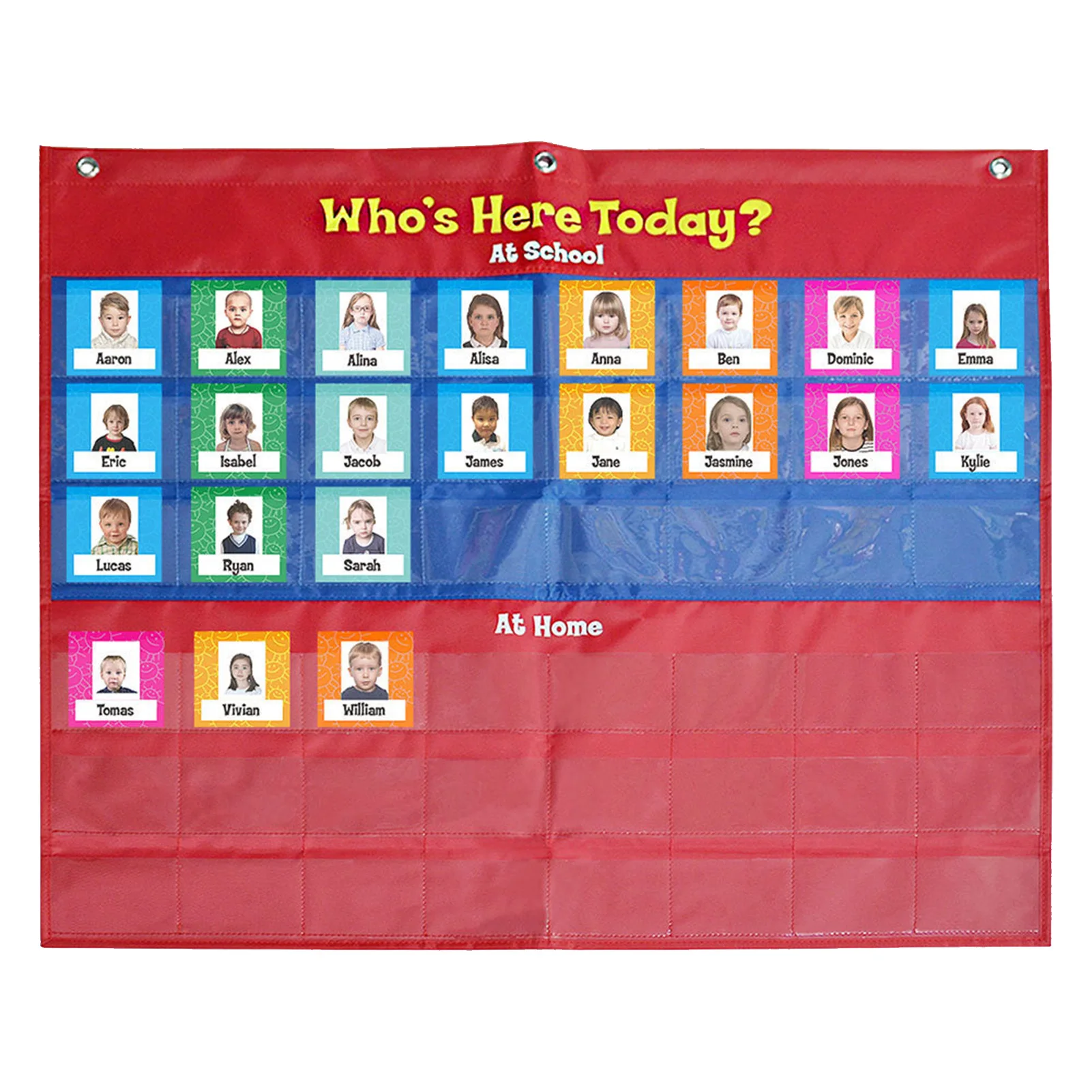 Attendance Wall Hanging Chart Convenient to Use Educational Environments Tool Suitable for Kindergarten Preschool