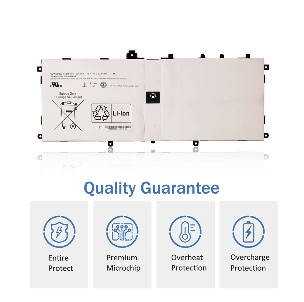 Etesbay Vgp-bps36 6320mah 48wh Bateria do Portátil para Sony para Vaio Duo 13 Toque Conversível 13.3 Svd13211cg Svd132a14w Svd1321m2ew - Imagem 2