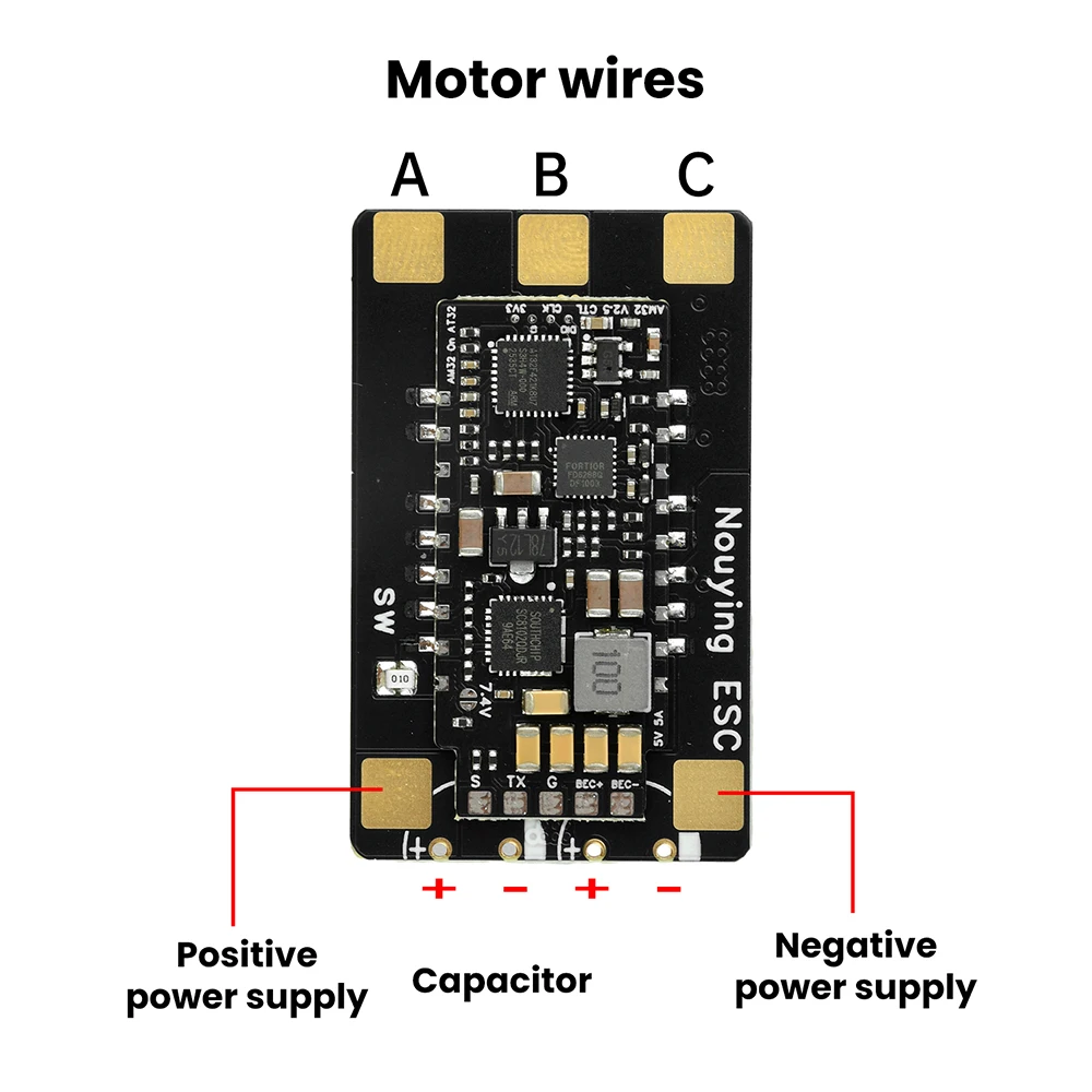 Micro moteur ESC 1S 3.7V 5A BLDC pour drone RC quadricoptère
