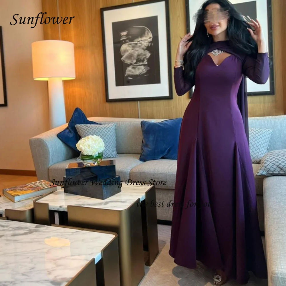 

Sunflower Sweetheart Evening Dress 2023 Slim Pleat Chiffon Beading Ankle-Length High-end Custom Fashion Gown Party