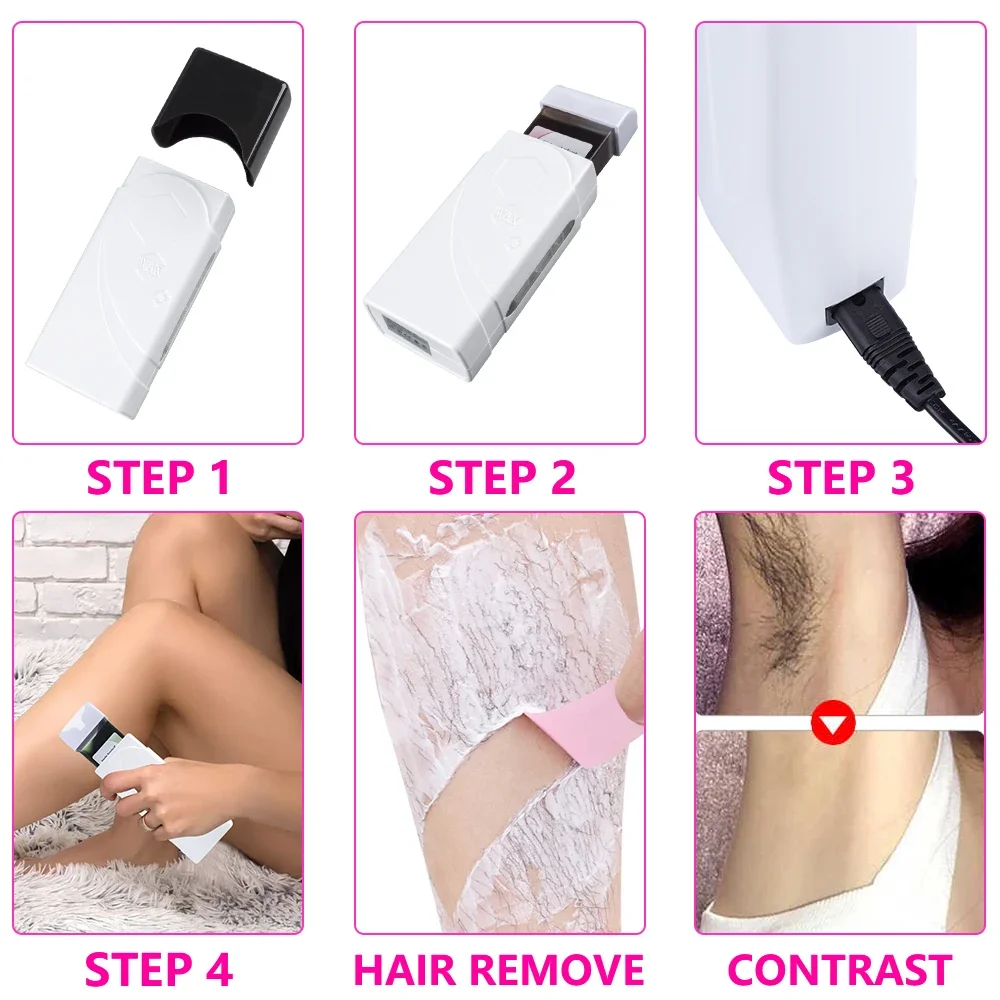 Paraffin Roller Wax Heater Roll on Cartridge Hair Removal Wax-melt Machine Depilatory Epilator Wax Warmer SPA Kit Waxing Paper wax heater hair removal wax hard wax beans hair removal tool