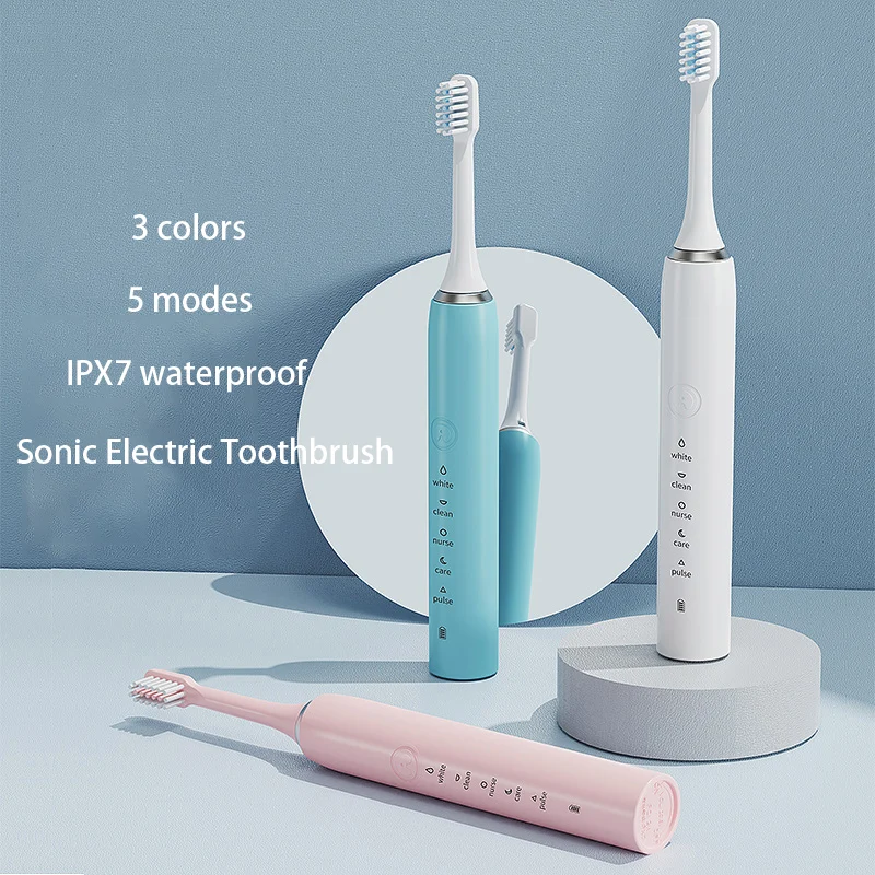 Sonic Electric Toothbrush Rechargeable Tooth Brushes Adult Timer Washable New Ultrasonic Electronic Whitening Cleaning Teeth 2