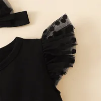 Baby Mädchen Strampler Kleid mit Fliegenärmeln – Bild 4