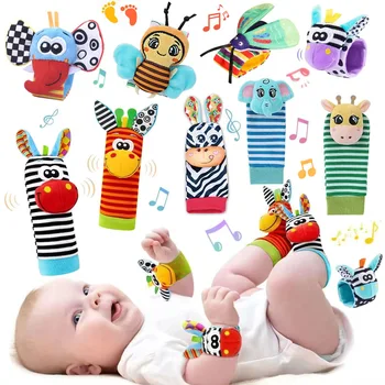 Baby Wrist & Foot Rattle Socks Set 1