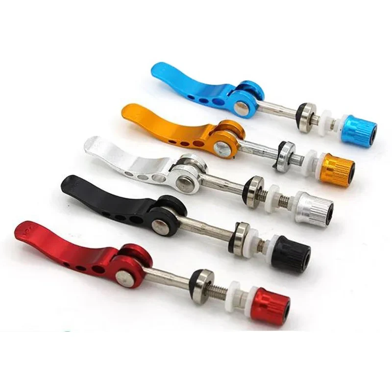 Bike Seatpost Clamp M6 x65mm Bicycle Quick Release Aluminum Seatpost Tube Clamp Lock Nut Saddle for Road MTB Bike 1/2/6pcs