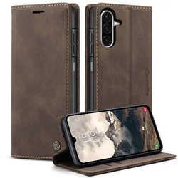 Premium Business Magnetic Flip Leather Case Book Cover - Galaxy S23 Ultra (Coffee)