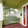 Hand Woven Resin Wicker Porch Swing with Chain 2