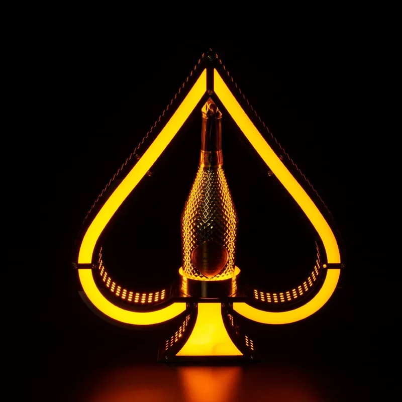 Glowing Bar Wine Bottle Display Colorful Ace of Spades Champagne Drinks Beer VIP Bottle Presenter For NightClub Lounge Bar