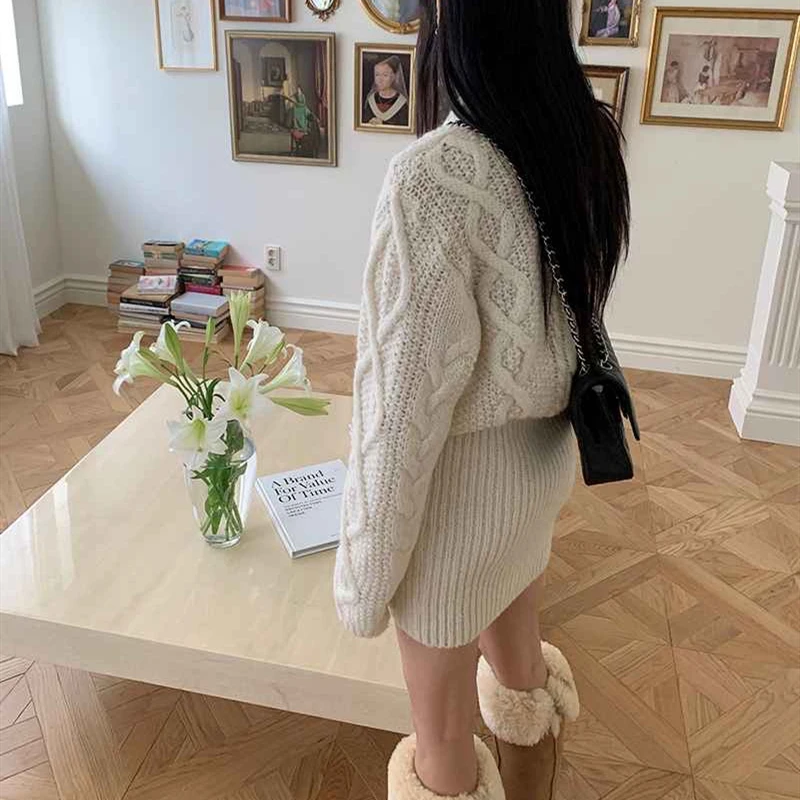 Autumn Knitted Sweater Dress for Women