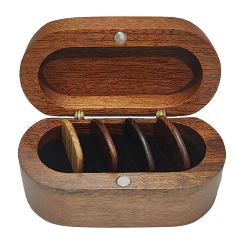 Vola Étui Cuir Porte Médiators Guitare - Porte-clés Plectres Noir - Sac Rangement Médiators