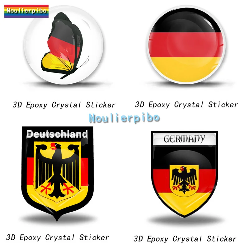 Kaufe 3D-Aluminium-Auto-Emblem Deutschland, deutsche Flagge, Logo,  Kühlergrill, Abzeichen, Aufkleber