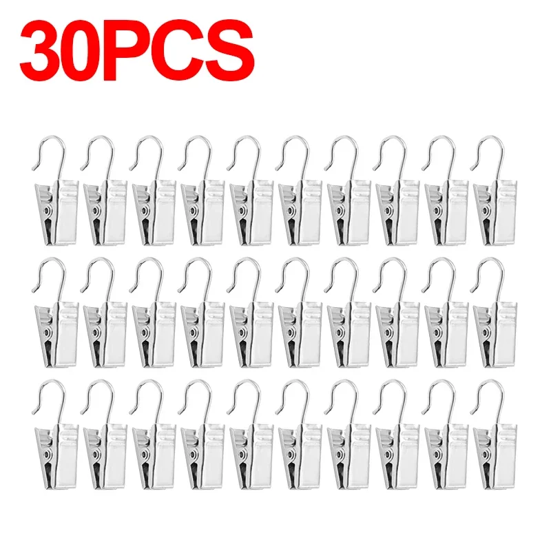 Set of Metal Mini Clips with Hooks for Home Decoration and Window Accessories