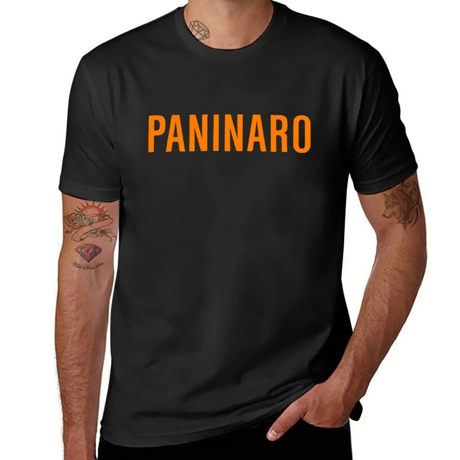 

Paninaro (orange) T-Shirt Blouse summer top plus size tops plus sizes black t-shirts for men
