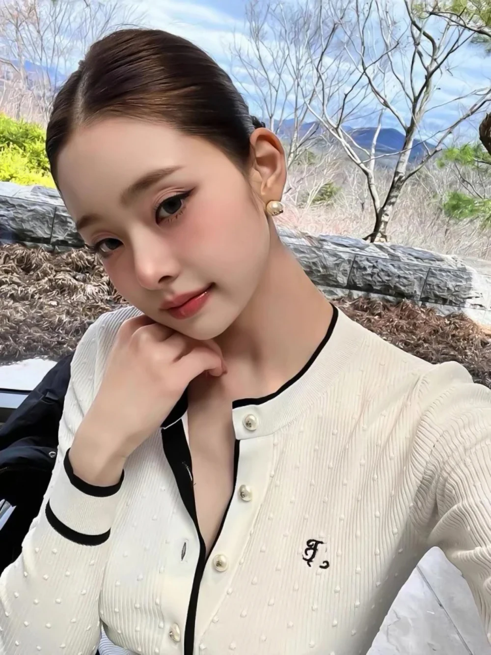 여성용 긴팔 니트 스웨터 스포츠 배드민턴 유니폼 편안하고 따뜻한 가디건 실 스포츠웨어 패션 가을 겨울