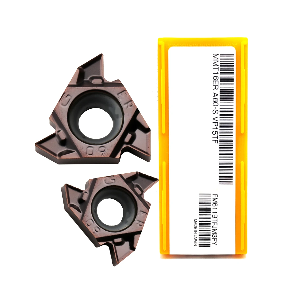 10 Pièces Usinage Inserts Carbure CNC MMT16IR AG55 VP15TF - Lot De 10 - Pour Filetage Acier Et Fonte Résistance Usure Durable