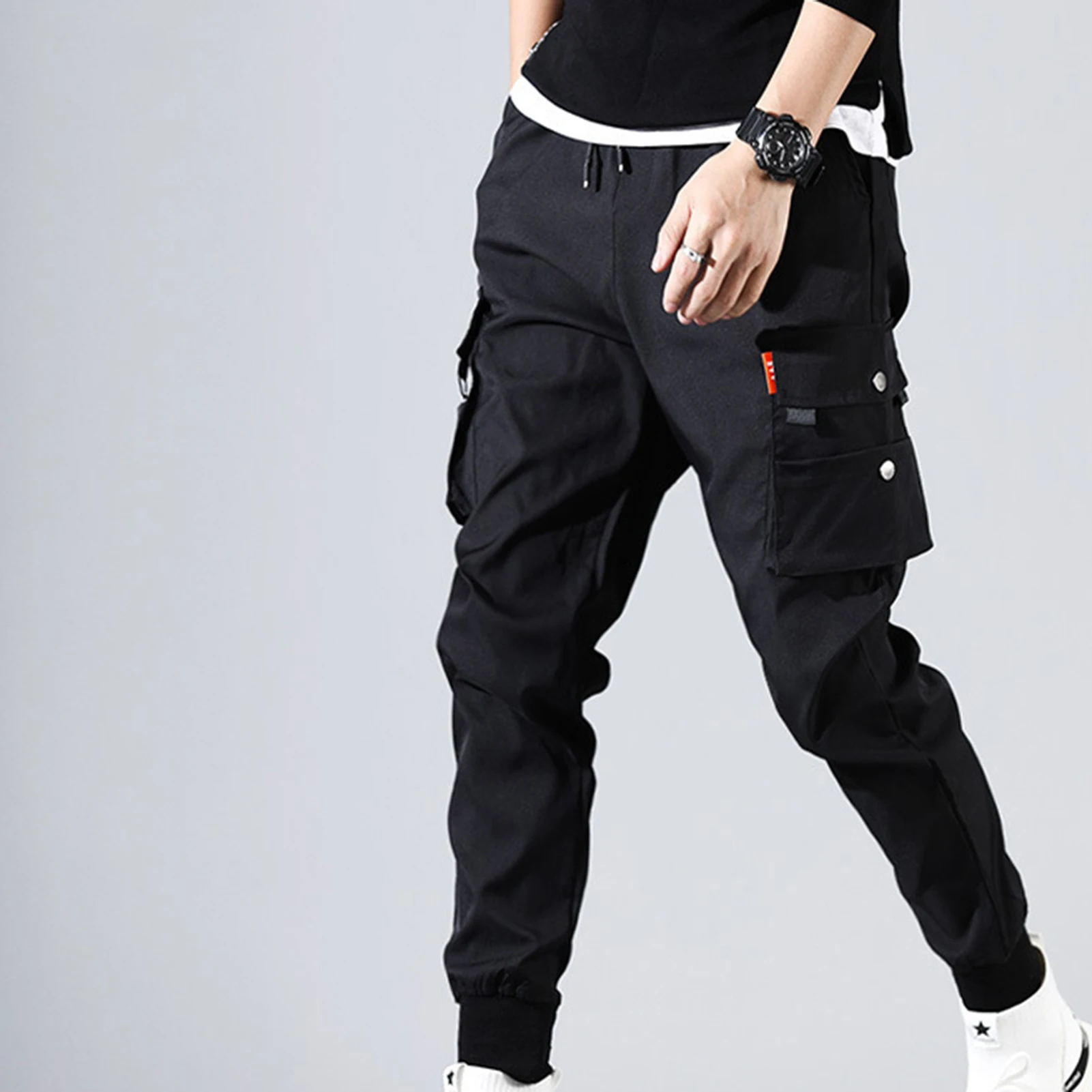 Men's Cargo Pants Sports Thin Beam Feet Fitness Long Trousers sport jogging trousers men casual pants