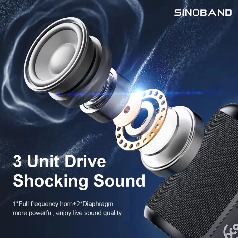 Xdobo sinoband 휴대용 무선 스피커, IPX6 방수 야외 스피커, 40W 라우드 스테레오 사운드, 딥 베이스 RGB 조명, TWS