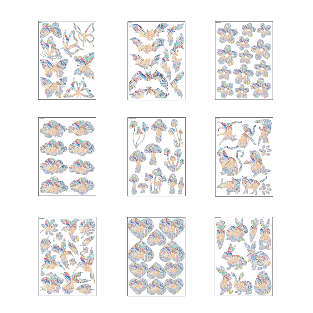 Electrostatic Rainbow Window Film Creative Chic Lightcatcher Rainbow Sticker Prismatic Butterfly Accessories Home Decorations