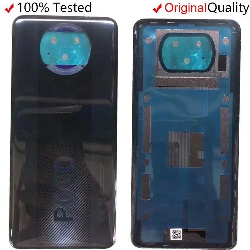 Phone Back Cover For Xiaomi Poco X3 Pro Battery Cover Back Glass Panel Rear Housing NFC Housing