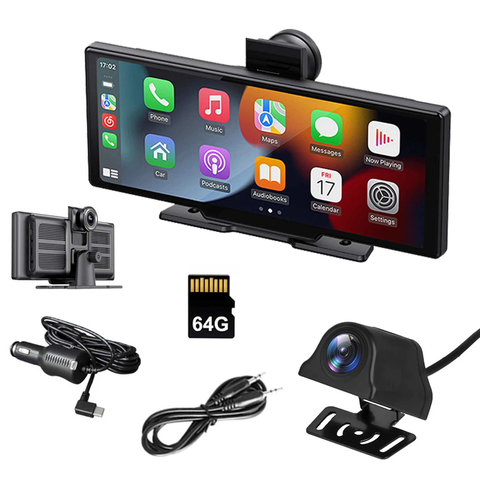 

Автомобильный аудиоплеер с сенсорным экраном 10,26 дюйма 2.5D IPS DVR 4K Передняя и задняя видеорегистратор автомобильная стереосистема