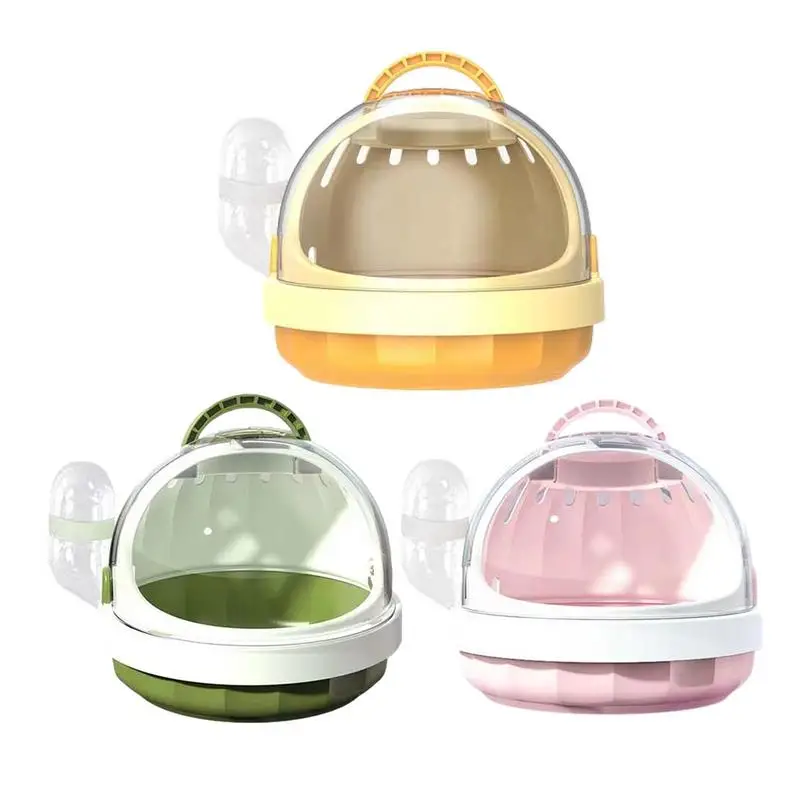 Small Pet Carrier with Water Feeder Hamster Travel Cage for Guinea Pig Hedgehog Pet Bag Ferret Accessories Portable Out House pet carrier