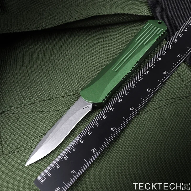 

HERETIC KNIVES MANTICORE E OTF Tech Knife Stonewashed ELMAX Blade CNC T6 Handle Combat Tactical Pocketknife POCKET KNIFE