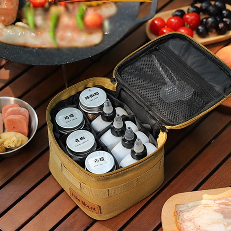 

Outdoor Seasoning Jar Set Spices Jars Set BBQ Picnic Sealed Oil Bottle Portable Camping Spice Storage Kitchen Useful Things Bar