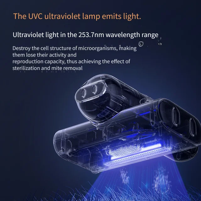 Household Mattress Vacuum Cleaner Household MiteSterilization Machine Small Handheld Wireless Mite Remover USB Charging Portable 4