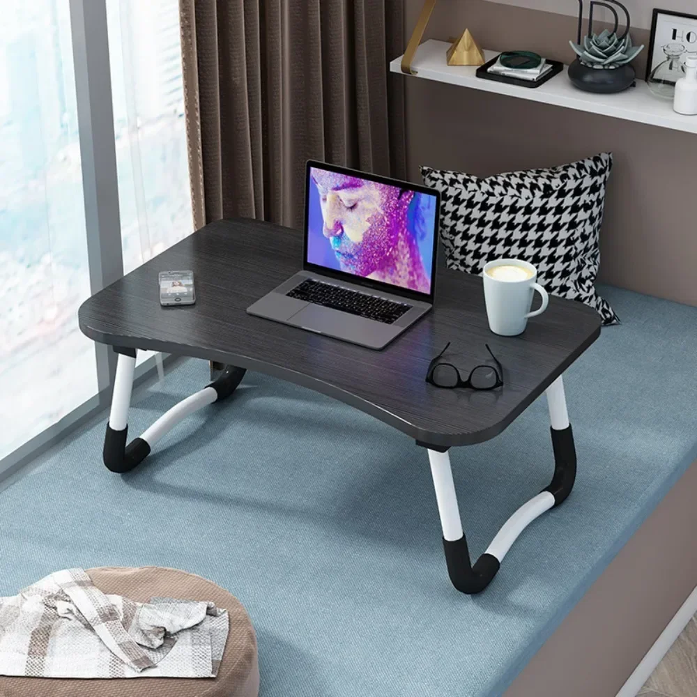 Foldable Learning Desk Folding Computer Desks Portable Lap Table Lazy Person Dormitory Study Desks with Card Slot Laptop Desk