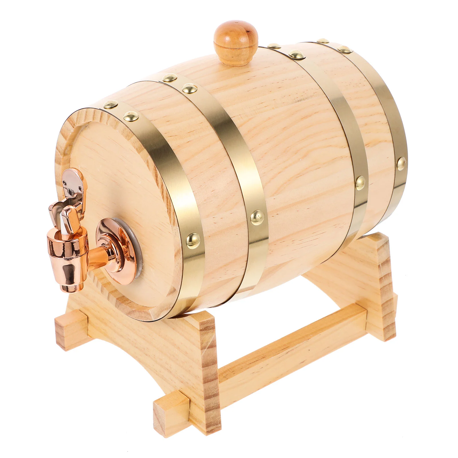 

Whiskey Barrel Dispenser Oak Aging Barrels Stand Spigot Home Decanter Small Container