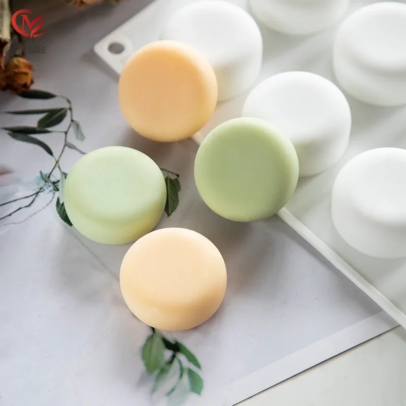 VERIDIAN 15-hole Round Silicone Mold DIY Handmade Soap Molds for Soap Making 3d Christmas Molds Baking Accessories