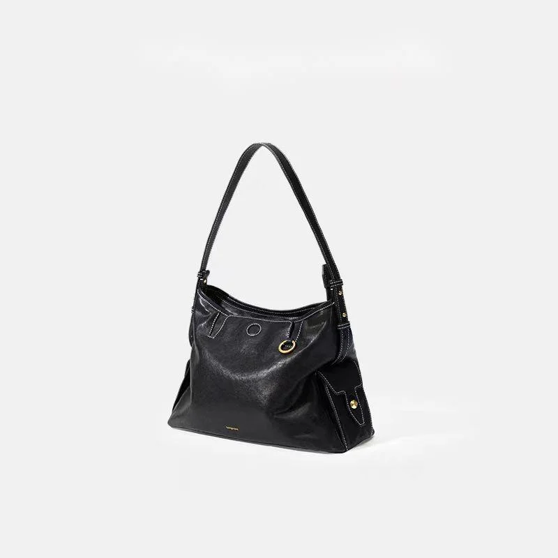 Shoulder Bag, Fashionable And Classic Genuine Cowhide Large Capacity Versatile Tote Bag, Suitable For Shopping, Dating And Work._voghion.com