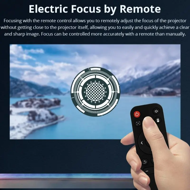 LYNCAST 4K Projector L007AQ Native 1080P 600 Ansi Smart WiFI Android 11.0 Auto Focus Correction Home Theater